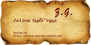 Zelina Györgyi névjegykártya