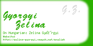 gyorgyi zelina business card